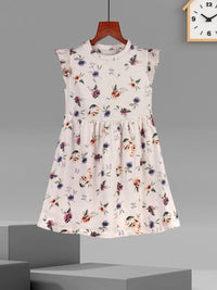 HELLCAT Girls Pack of 2 Printed Flutter Sleeve A-Line Dress