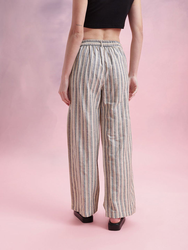 DressBerry Women Striped Trousers