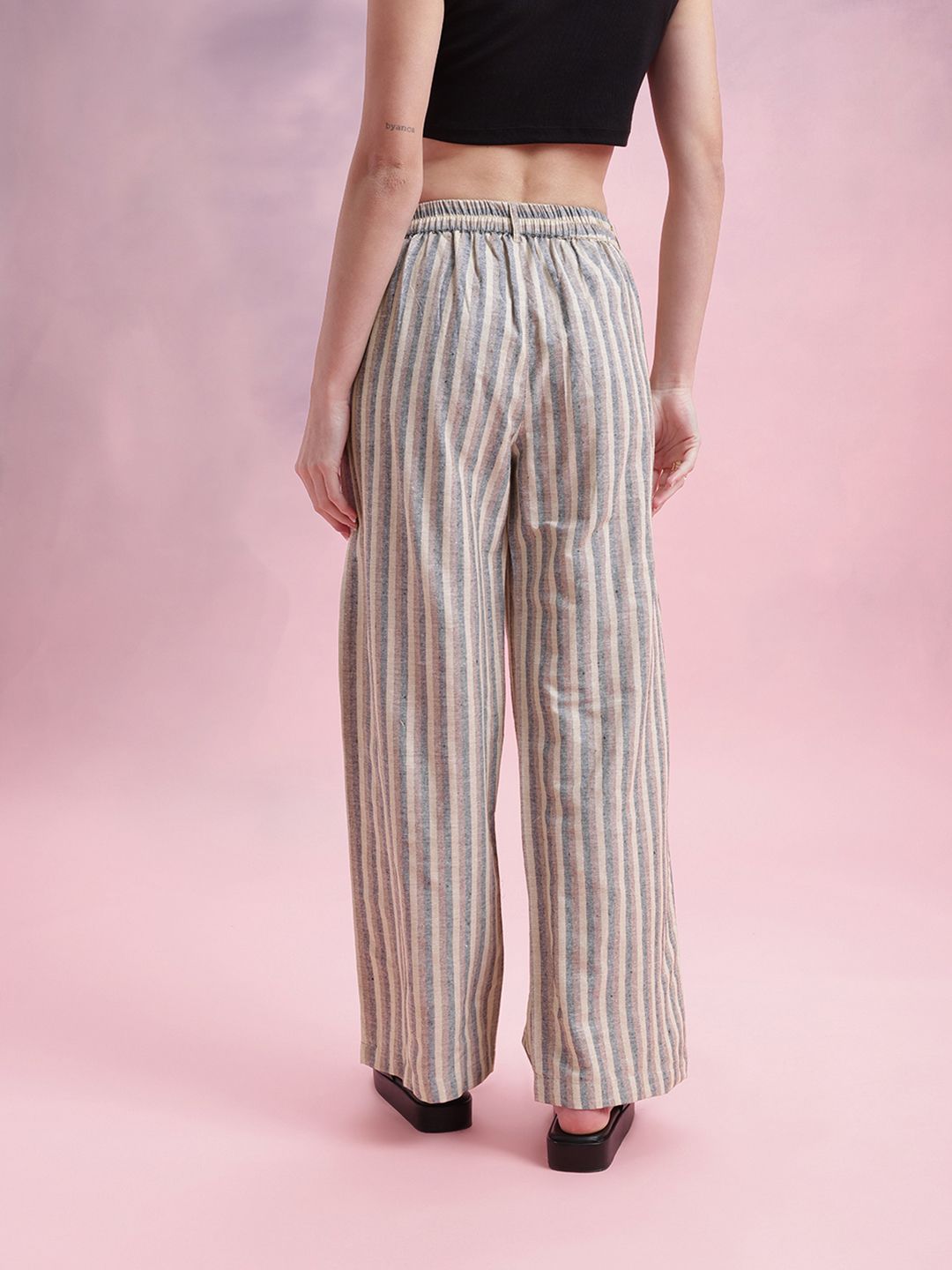 DressBerry Women Striped Trousers