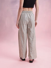 DressBerry Women Striped Trousers