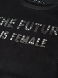 STREET 9 Women Black Printed Sweatshirt