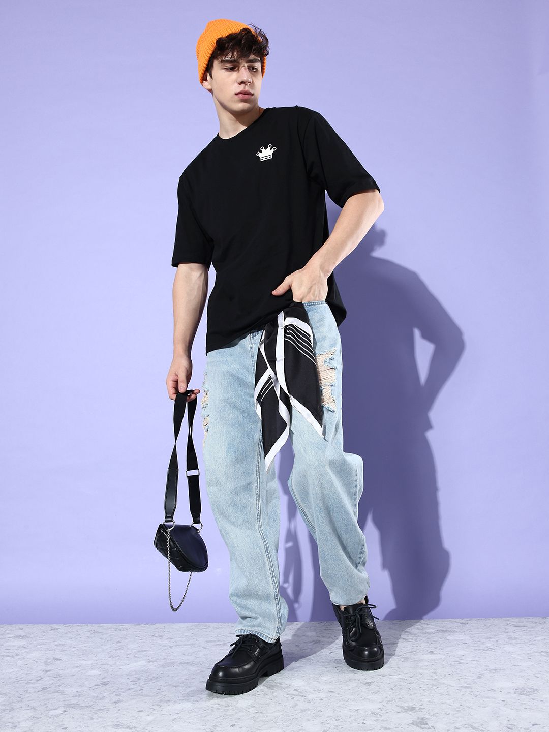Difference of Opinion Pure Cotton Printed Oversized T-shirt