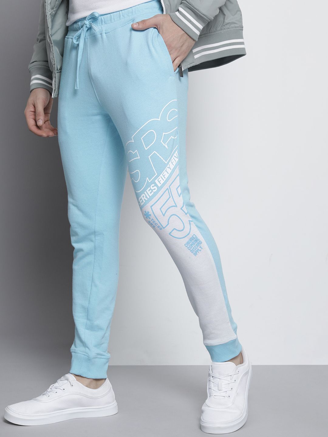 The Indian Garage Co Men Typography Slim Fit Joggers