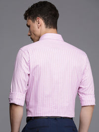 Raymond Slim Fit Self Checked Opaque Pure Cotton Formal Shirt