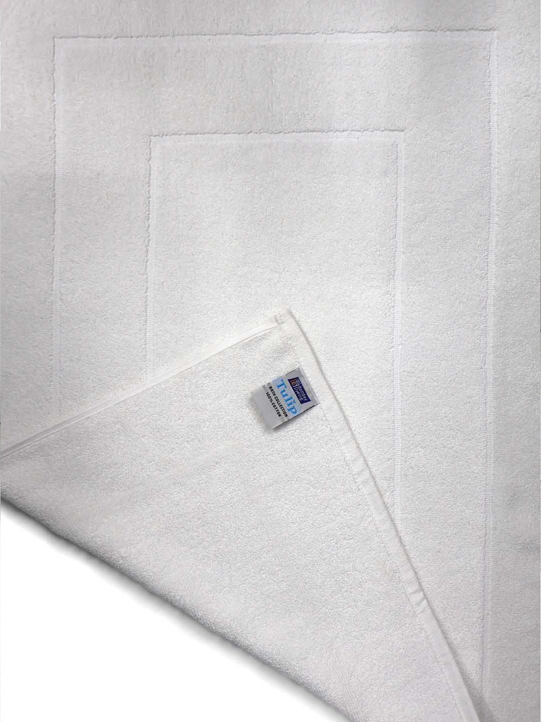 BOMBAY DYEING White Pure Cotton 450 GSM Anti Skid 450 GSM Bath Rugs