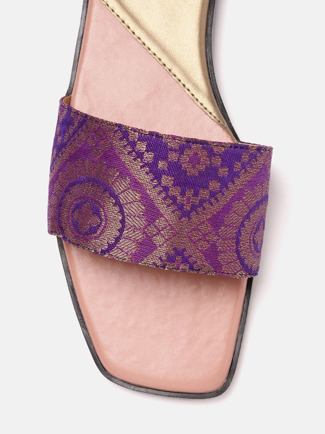 Anouk Women Woven Design Ethnic One Toe Flats