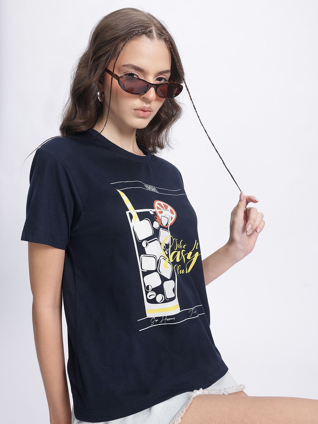 DressBerry Graphic Club Printed T-shirt