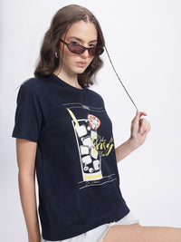 DressBerry Graphic Club Printed T-shirt