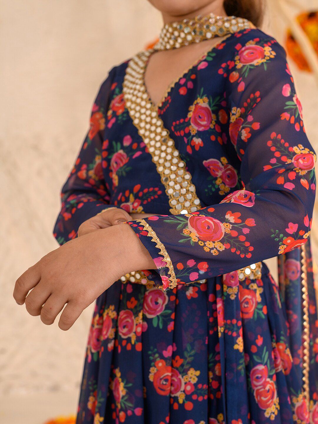 pspeaches Girls Printed Ready to Wear Lehenga & Blouse With Dupatta