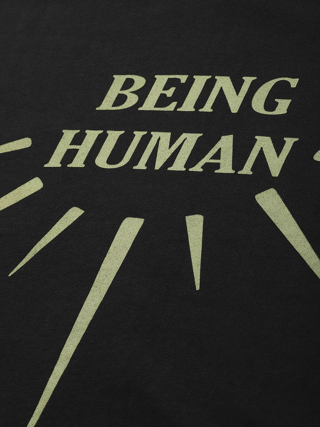 Being Human Brand Logo Printed Pure Cotton Sweatshirt