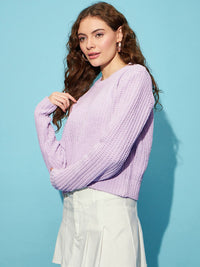 STREET 9 Ribbed Acrylic Pullover