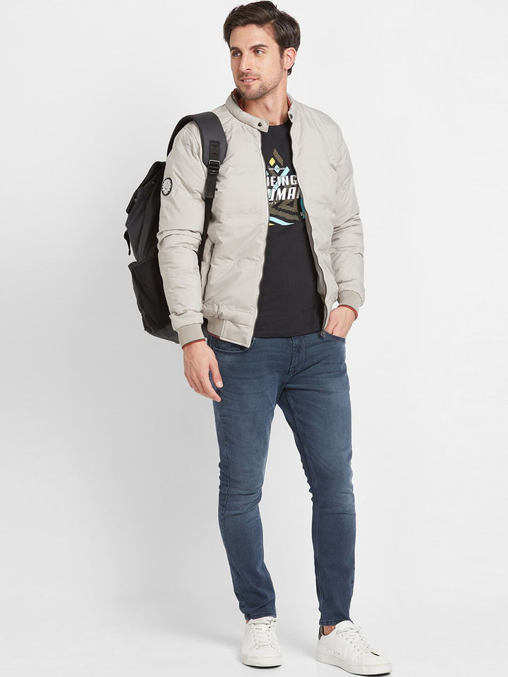 Being Human Mock Collar Puffer Jacket