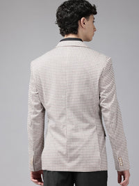 Park Avenue Houndstooth Checked Slim Fit Blazer