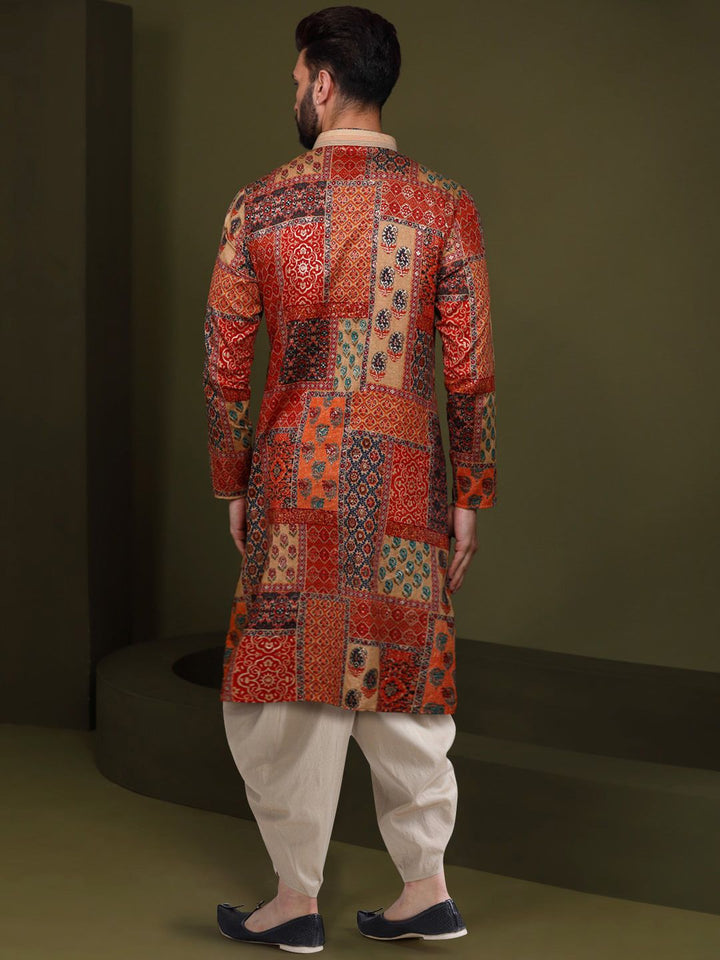 KISAH Ethnic Motifs Printed Regular Kurta with Dhoti Pants