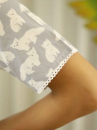 SANSKRUTIHOMES Women Printed Cotton Night suit