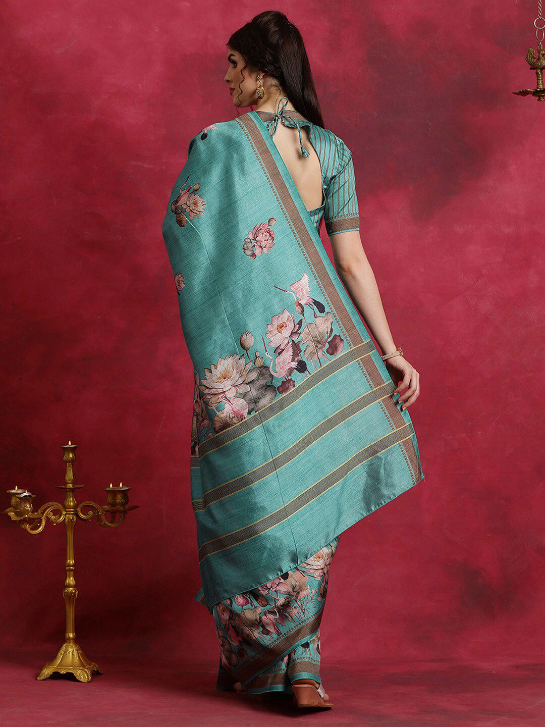 Saree mall Floral Printed Bagh Sarees