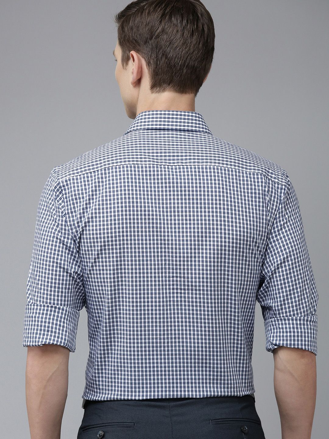 Park Avenue Pure Cotton Slim Fit Checked Formal Shirt