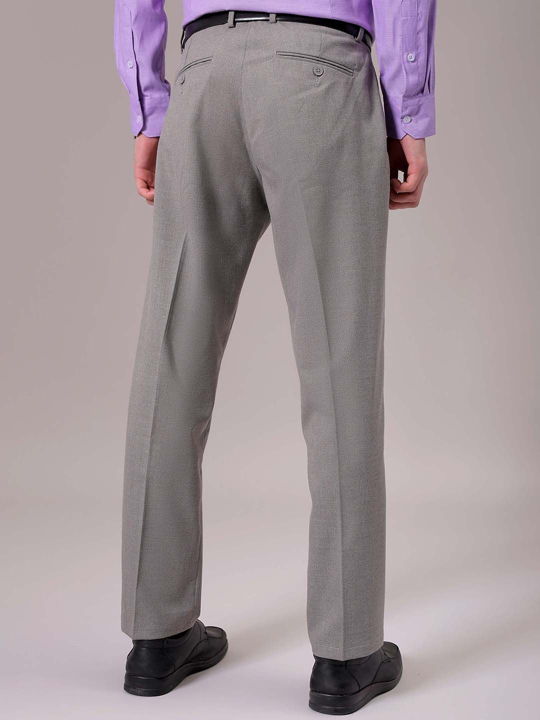 The Indian Garage Co. X Luxe Men Textured  Formal Trousers