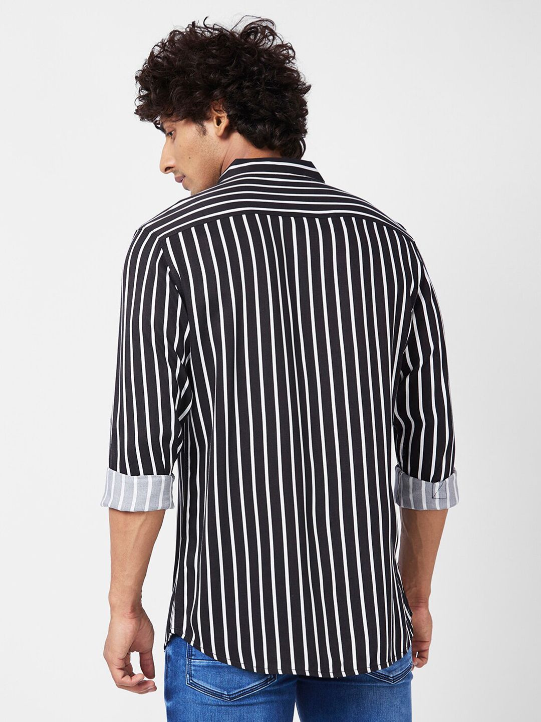 SPYKAR Men Slim Fit Striped Casual Shirt