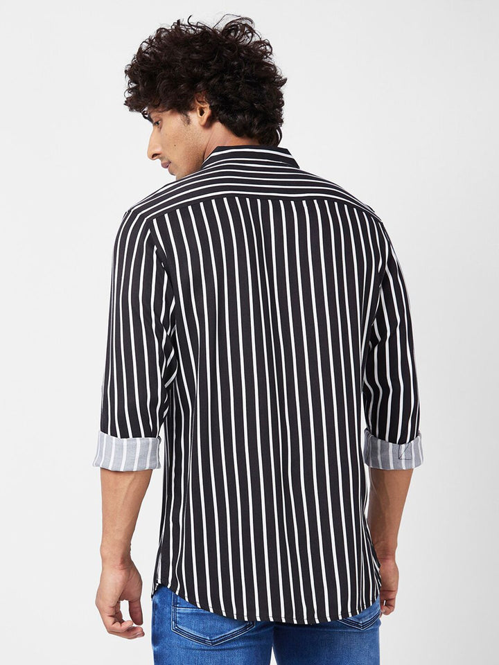 SPYKAR Men Slim Fit Striped Casual Shirt