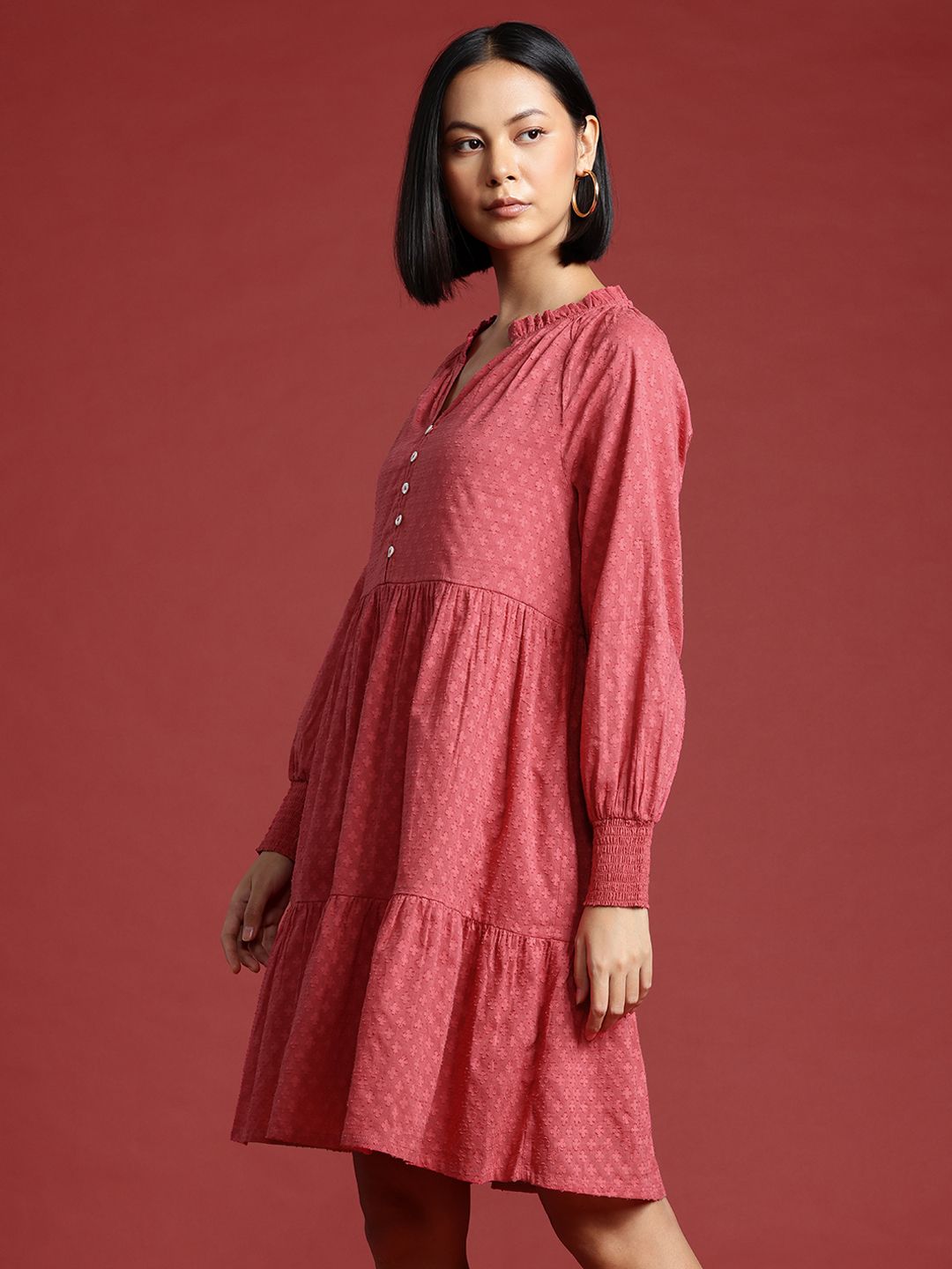 all about you Puff Sleeve Fit & Flare Dress