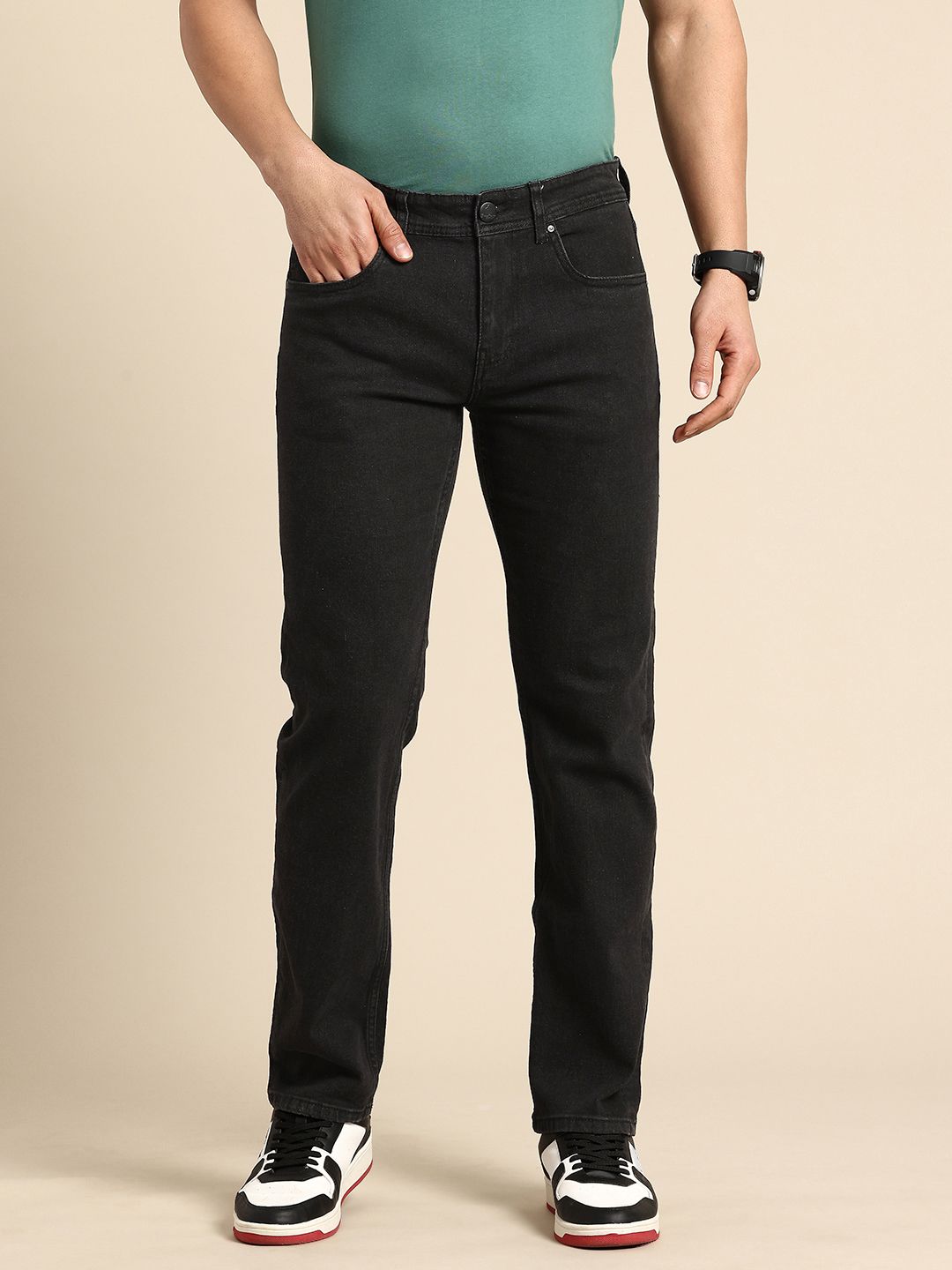 Being Human Men Straight Fit Stretchable Jeans