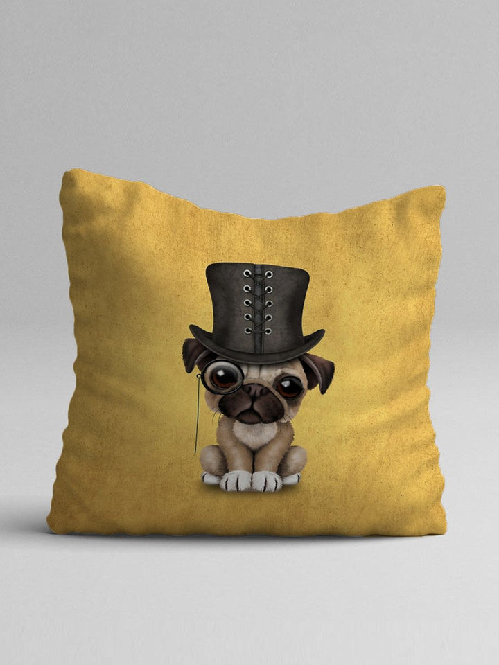 STITCHNEST Yellow & Red Set of 5 Quirky Square Cushion Covers