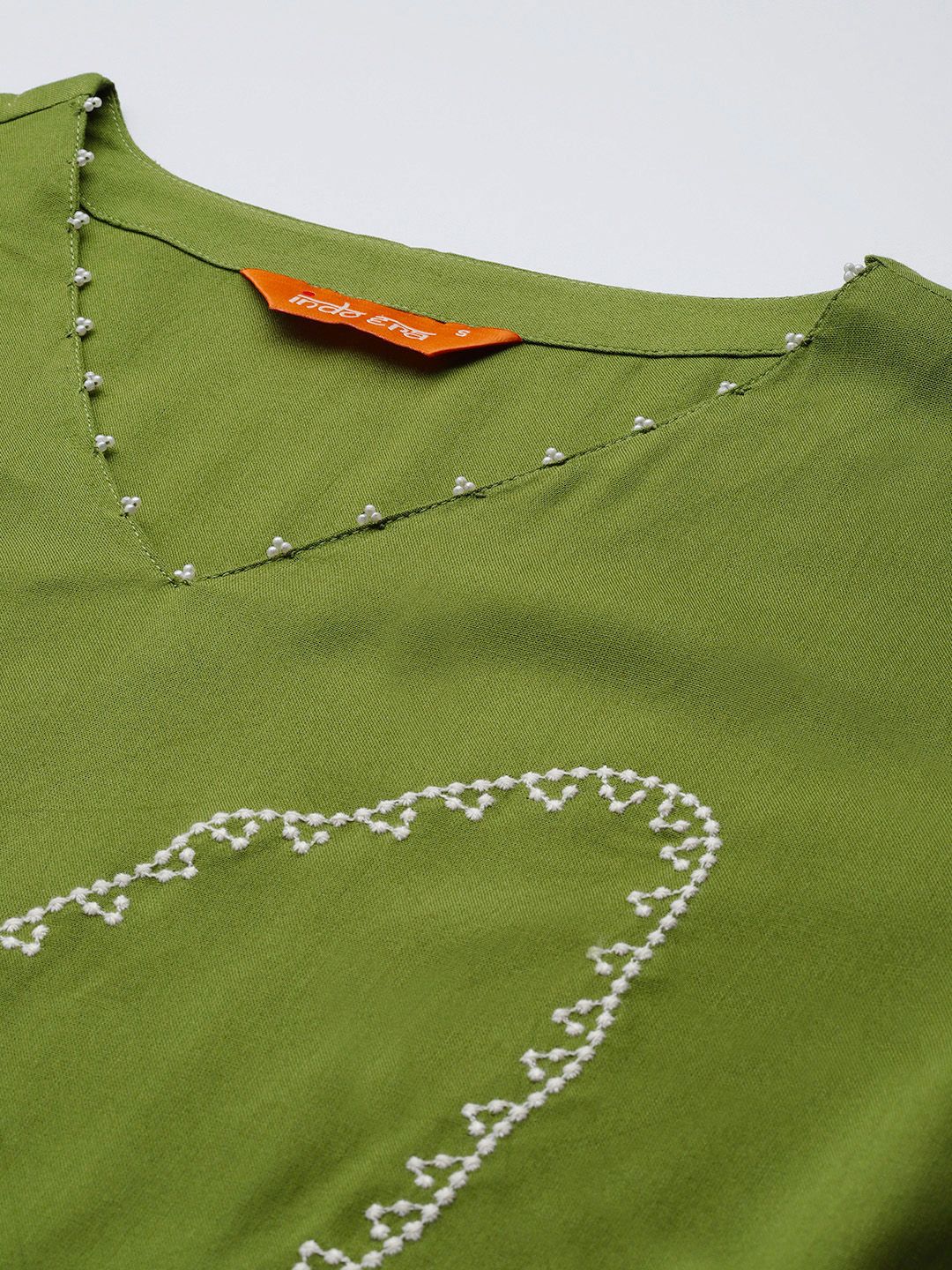 Indo Era Women Floral Embroidered Thread Work Kurta with Palazzos