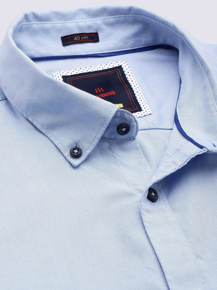 Raymond Button-Down Collar Solid Casual Shirt