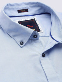 Raymond Button-Down Collar Solid Casual Shirt