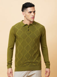 Being Human Men Checked Polo Collar Pockets T-shirt