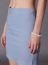 STREET 9 Self Design Shirt & Skirt Co-ord Set