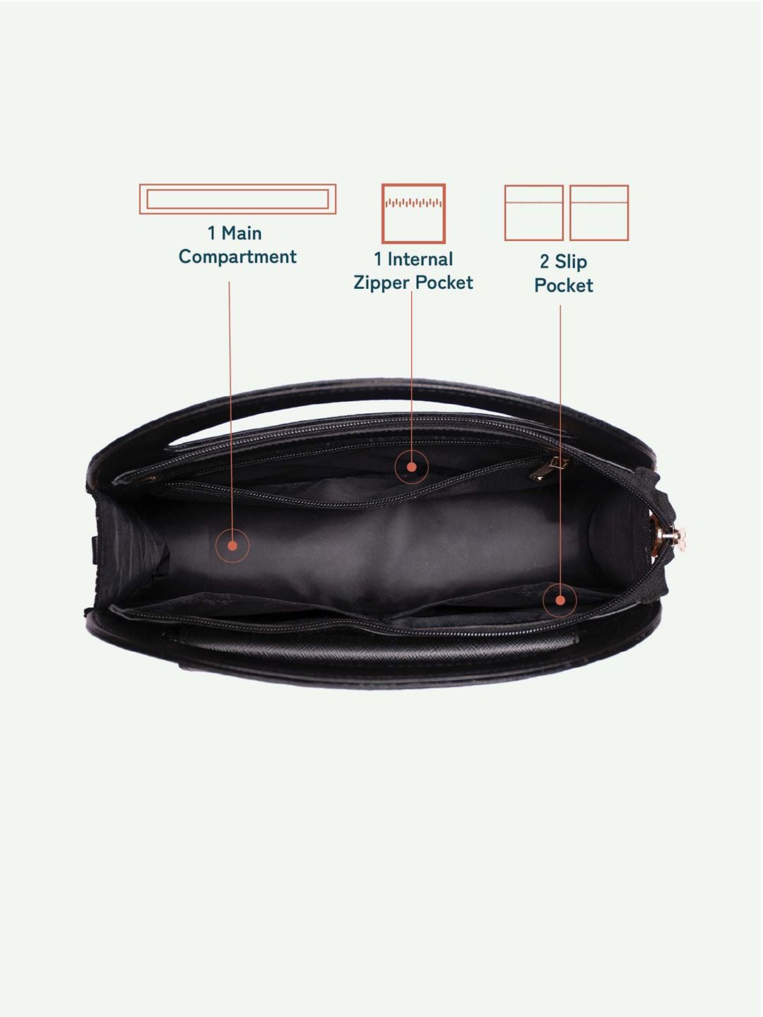ZOUK Printed Structured Sling Bag with Applique