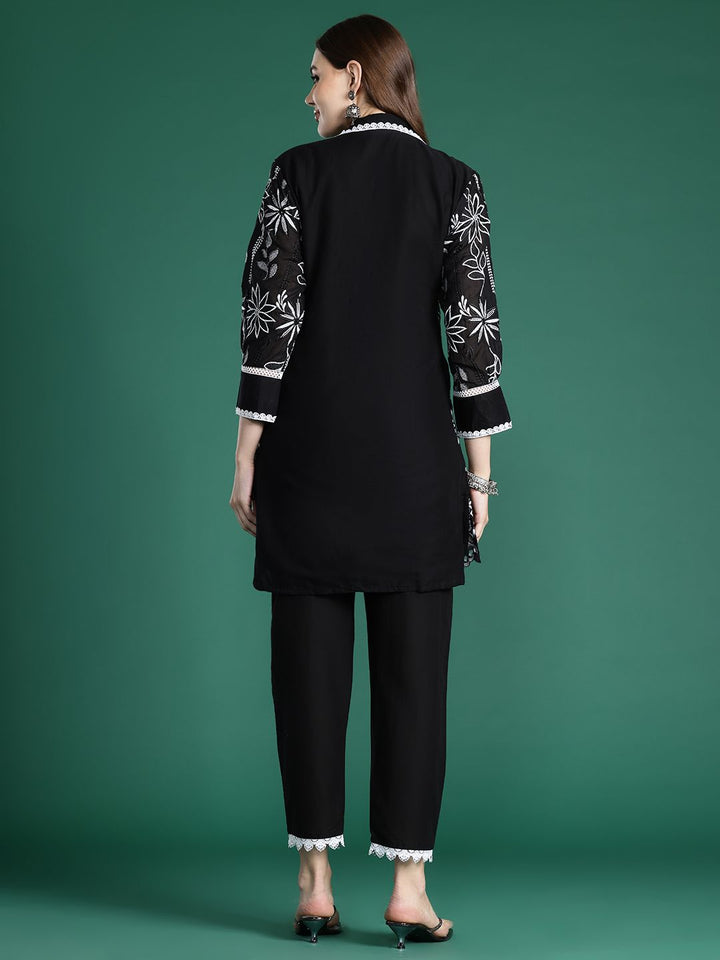 Indo Era Floral Embroidered Pure Cotton Co-Ords