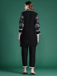 Indo Era Floral Embroidered Pure Cotton Co-Ords