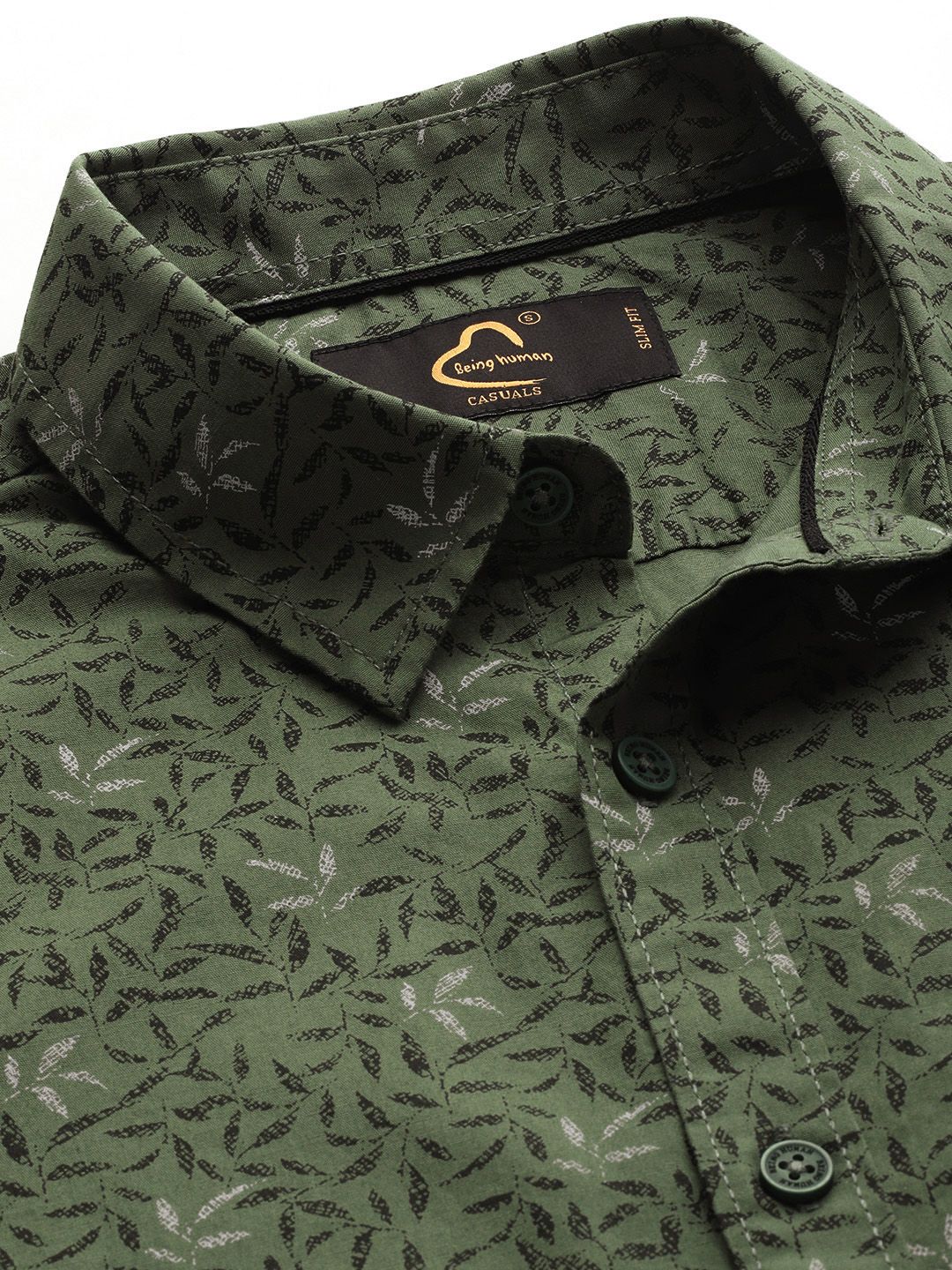 Being Human Pure Cotton Floral Printed Casual Shirt