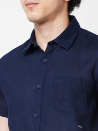 SPYKAR Spread Collar Linen Casual Shirt
