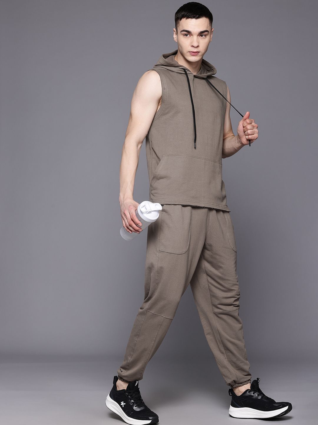 HRX by Hrithik Roshan Hooded Sleeveless Training Tracksuits