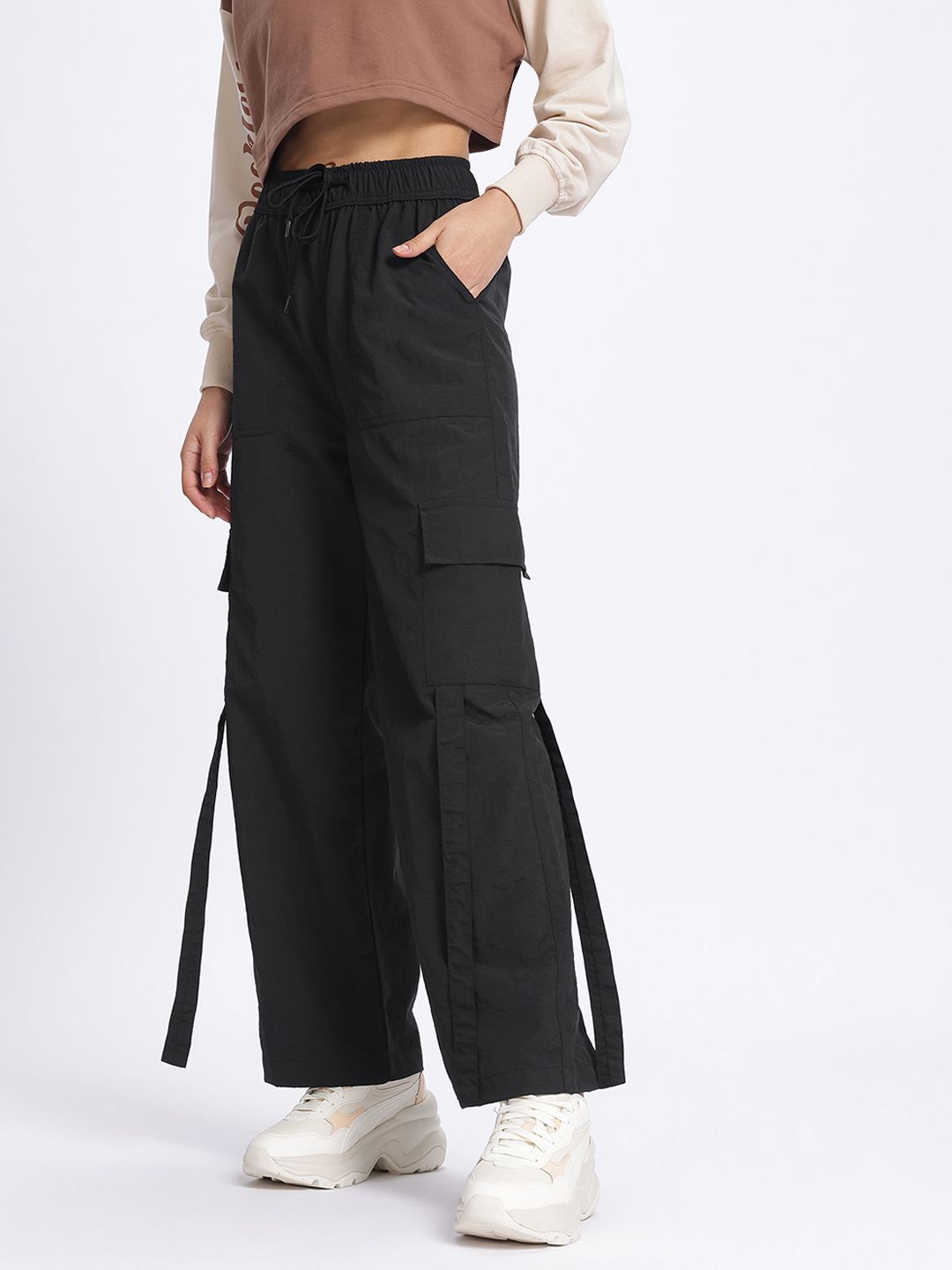 DressBerry Women Everyday Utility Cargo-Style Trousers