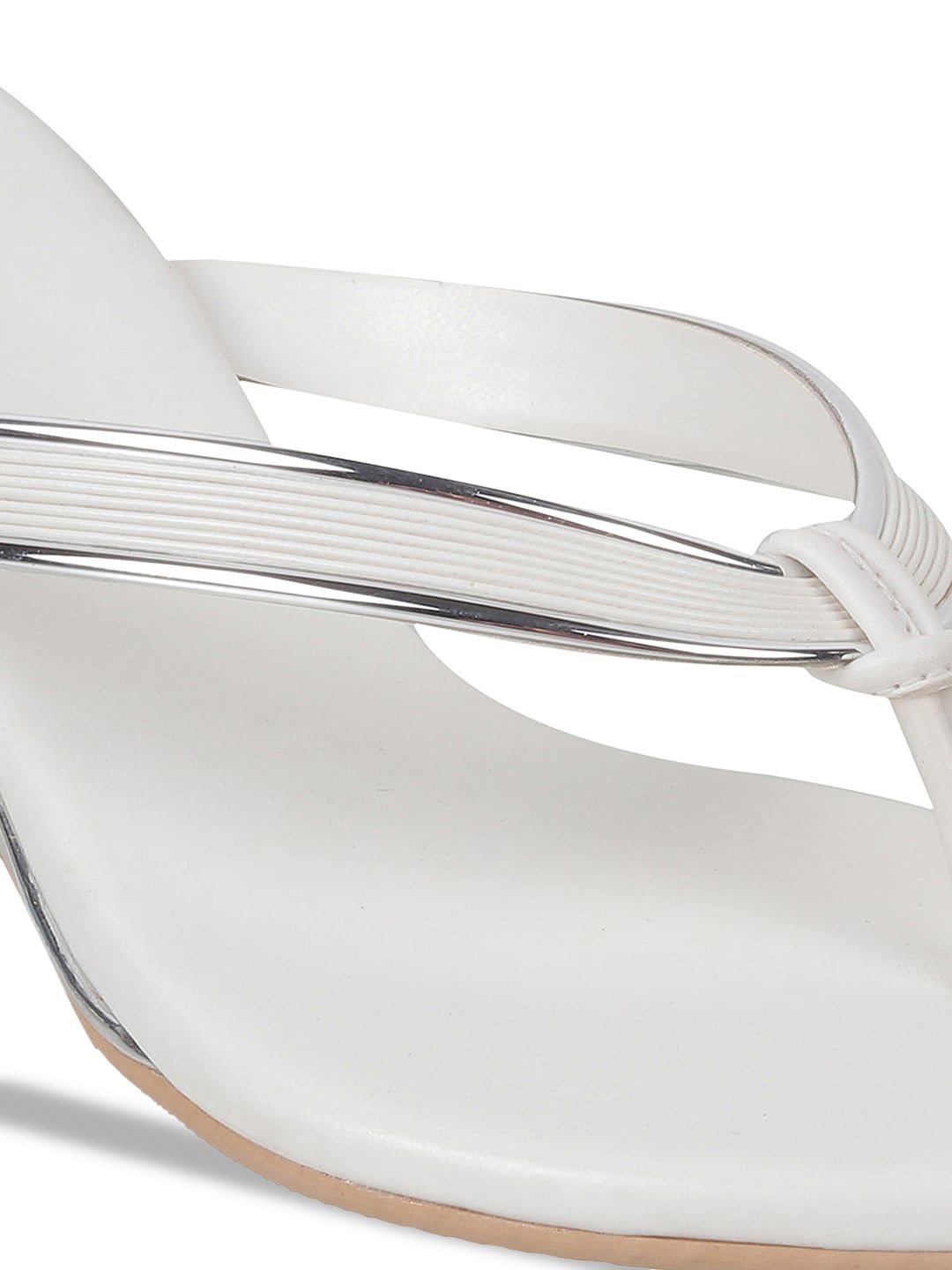 Metro Open Toe Striped Kitten Heels