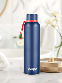 Pexpo Bravo Blue ISI Certified Thermosteel Hot and Cold flask Insulated Water Bottle 700ml