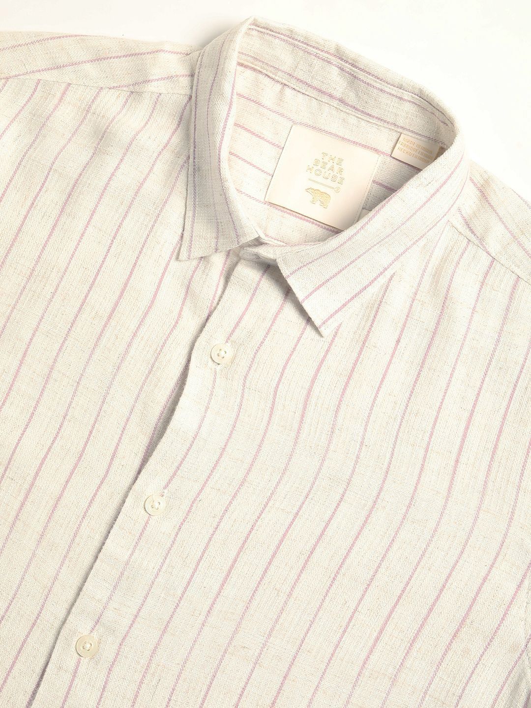 THE BEAR HOUSE Vertical Striped Slim Fit Casual Shirt