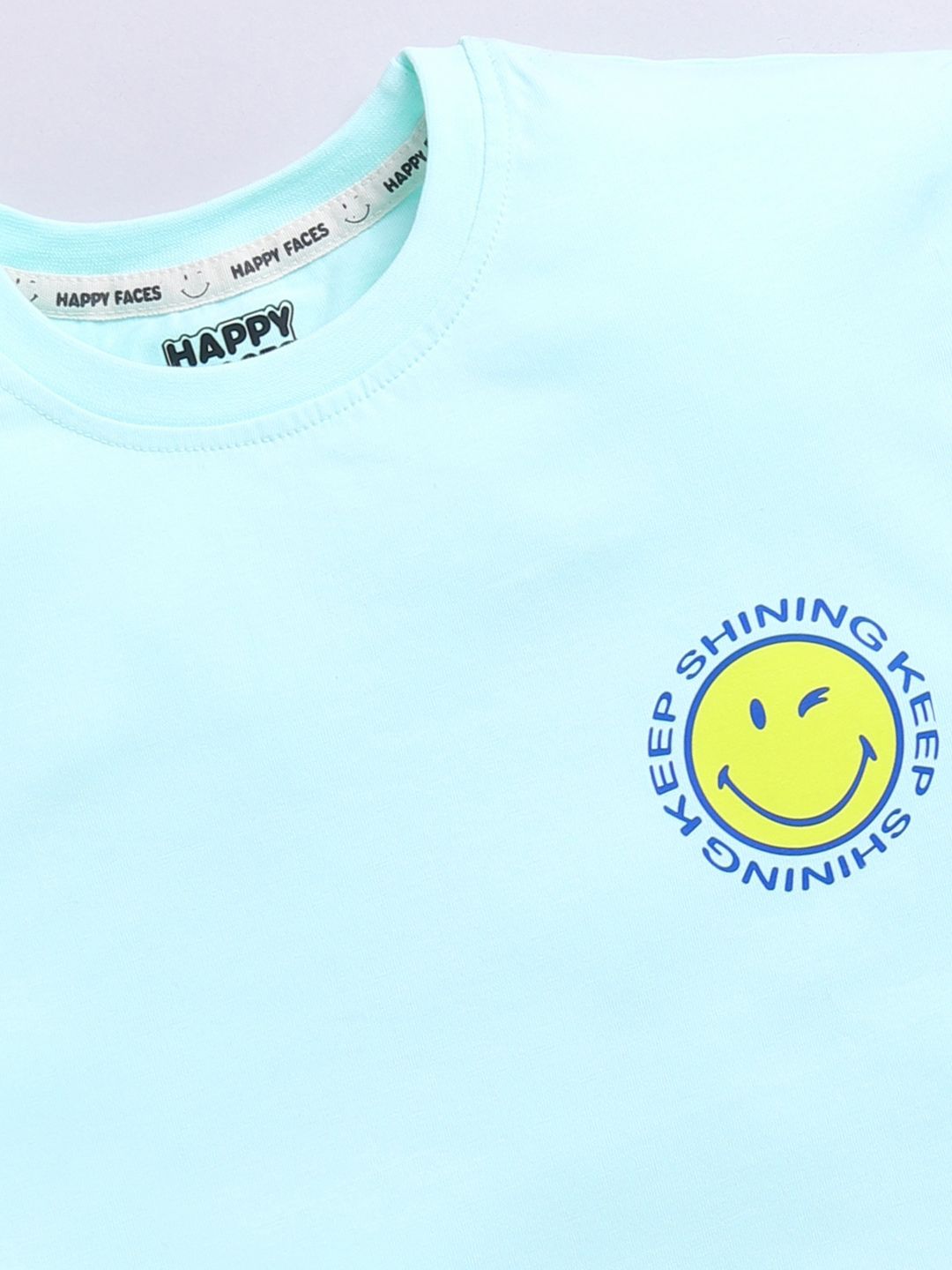 Happy Faces Boys Printed Pure Cotton T-shirt