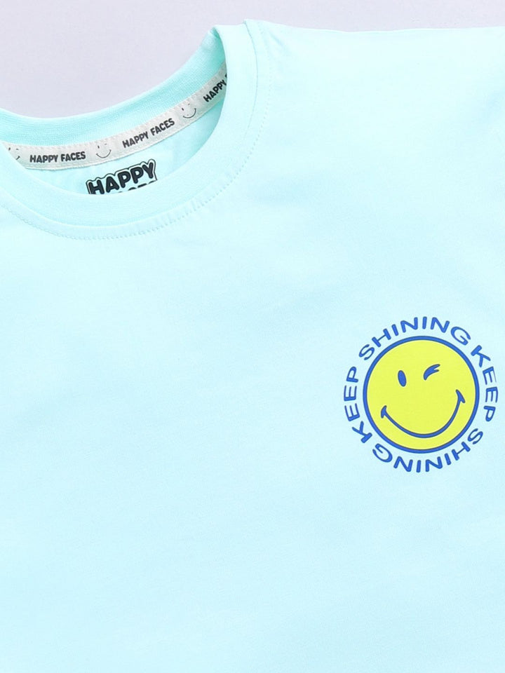 Happy Faces Boys Printed Pure Cotton T-shirt
