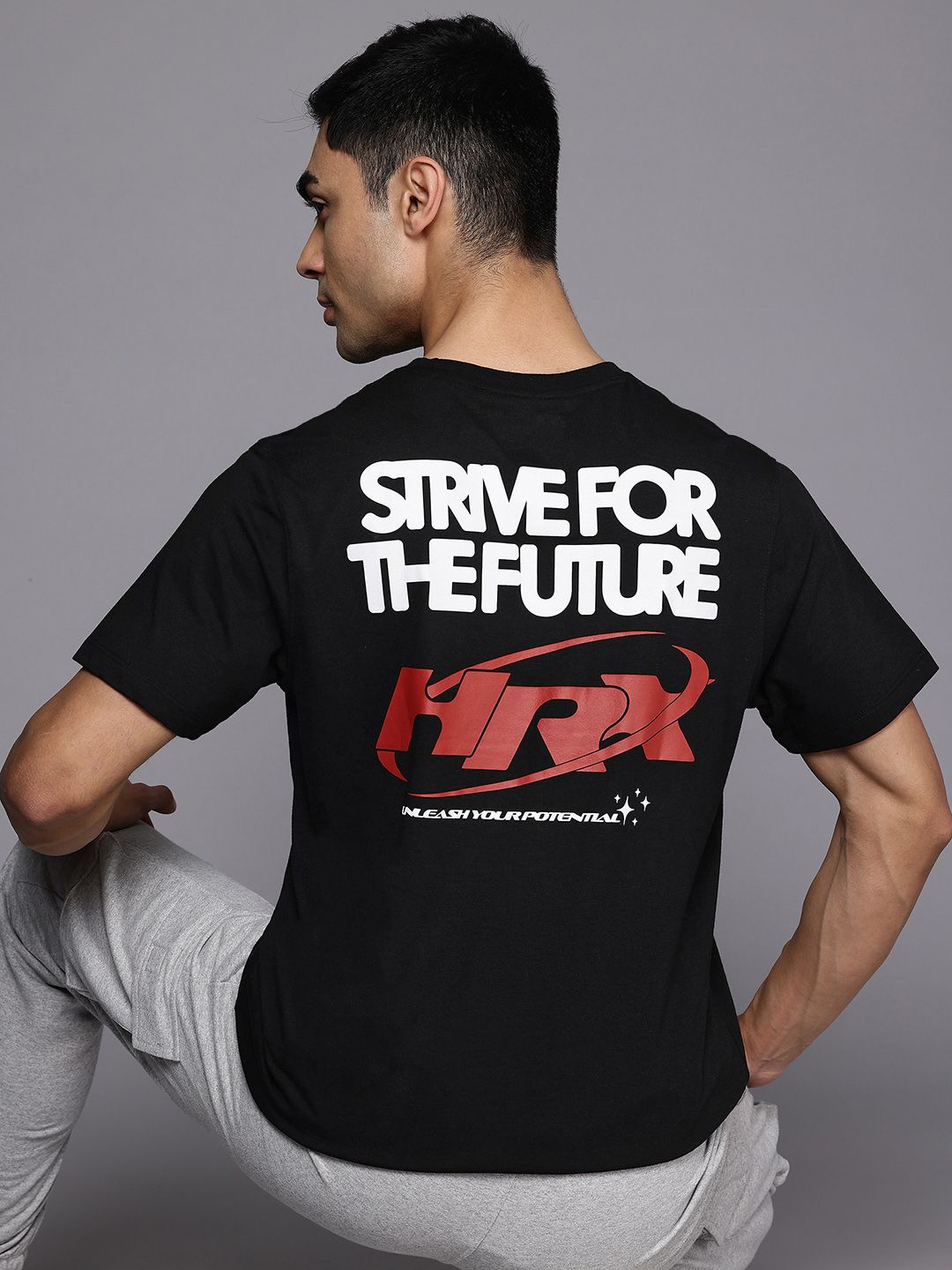 HRX by Hrithik Roshan Typography Printed Lifestyle T-shirt