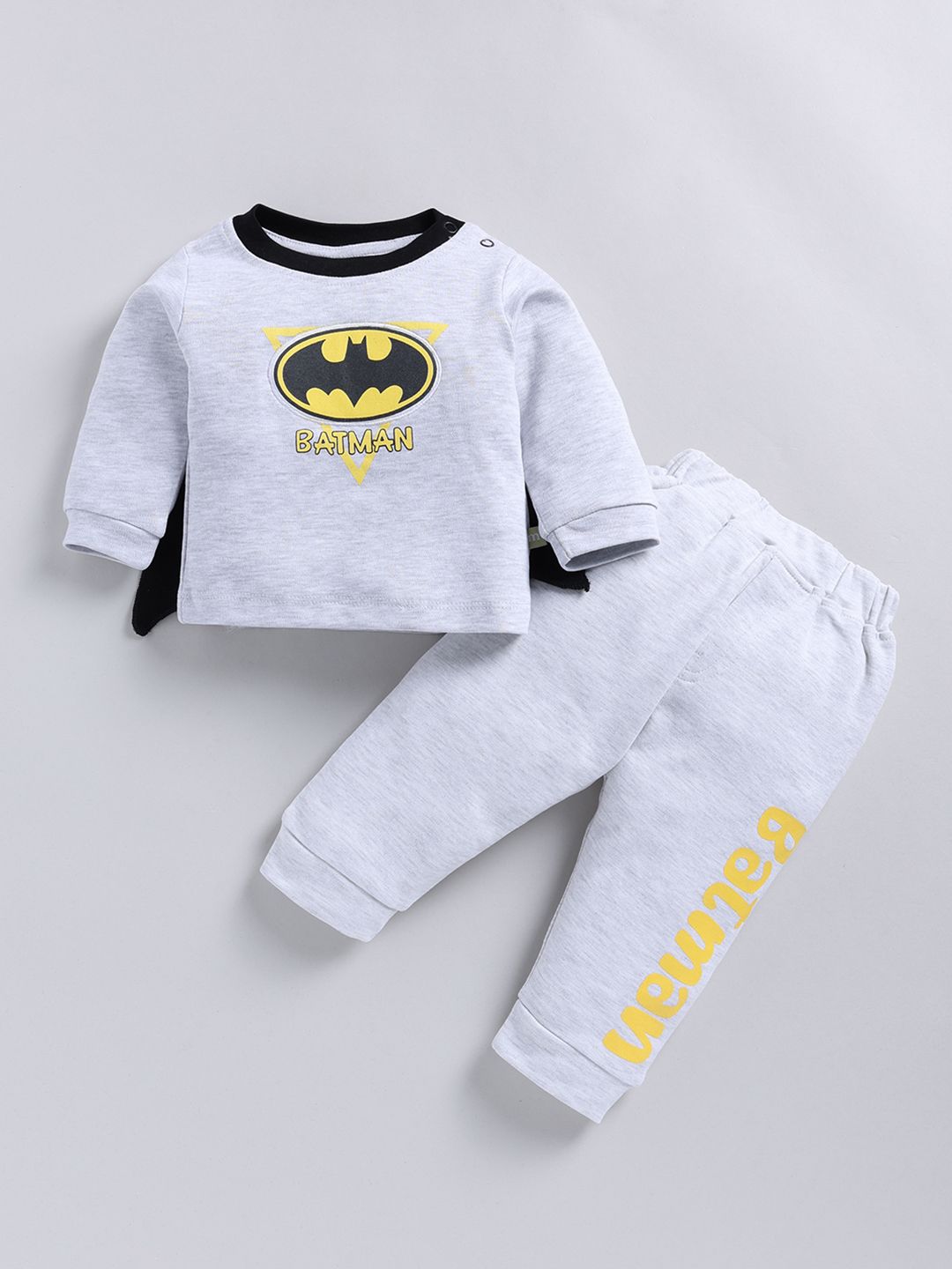 Moms Love Infant Boys Printed Pure Cotton Batman Clothing Set