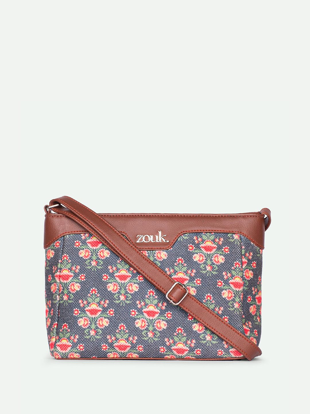 Zouk Mughal Garden Floral Printed Sling Sling Bag