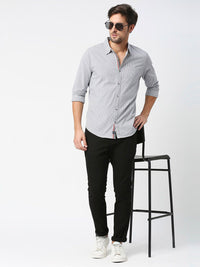 Thomas Scott Micro Checks Pure Cotton Slim Fit Casual Shirt