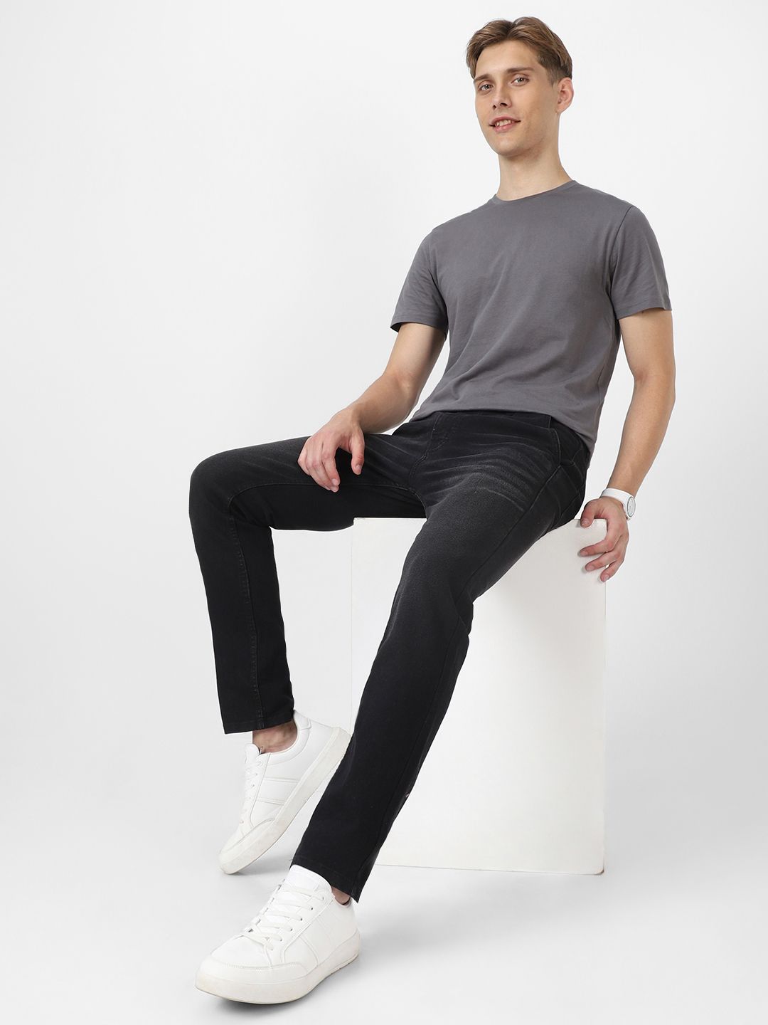 Urbano Fashion Men Slim Fit Light Fade Stretchable Jeans
