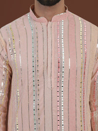 SOJANYA LUXE Kurta Georgette Tulen Berhias Berjalur